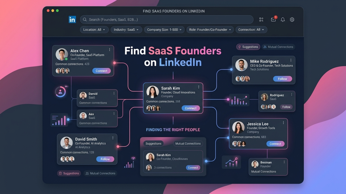 How to Find SaaS Founders on LinkedIn (Even If You Have 0 Filters or Tools)