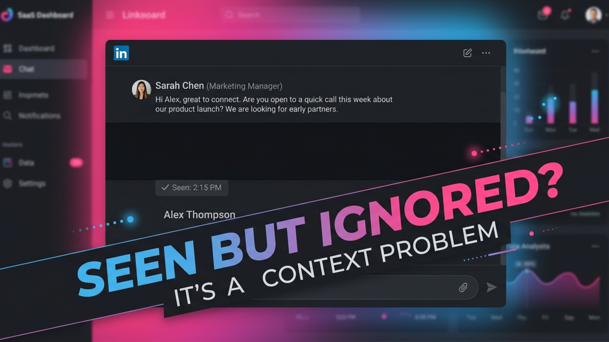 You’re Getting Seen But Not Replied To — Here’s The Exact Gap Killing Your LinkedIn Outreach